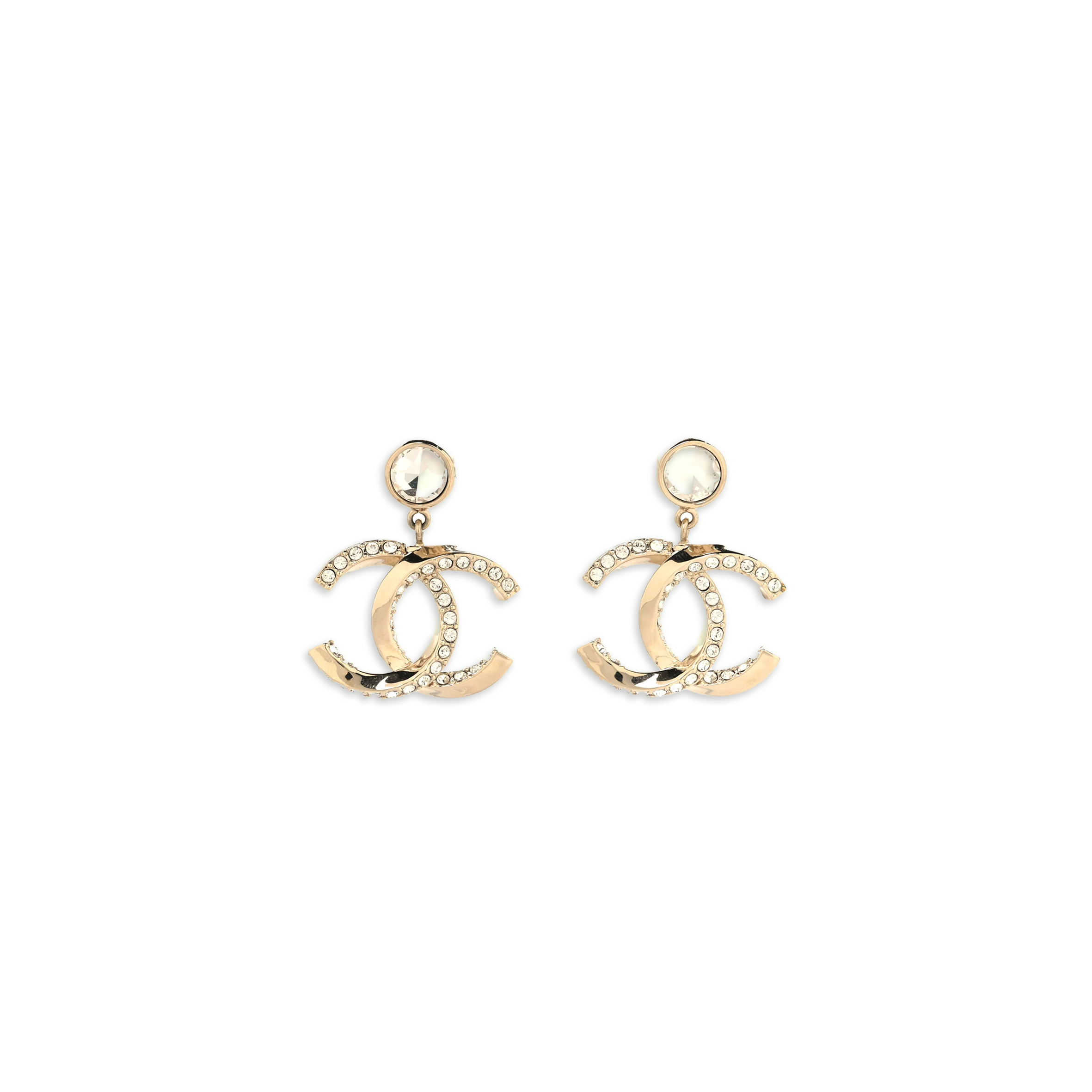CHANEL CRYSTAL CC EARRINGS ABA209